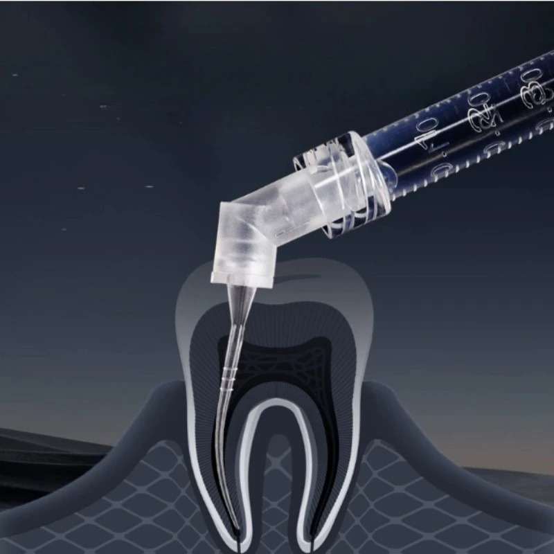 30Pcs/Box Dental Dual Hole Flexible Disposable Root Canal Irrigation Needle Spiral Pattern Lock with Double-sided Openings