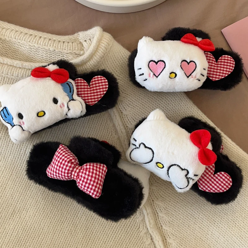 Милый Sanrio с рисунком из мультфильма «Hello Kitty», милые и модные аксессуары для волос, головные уборы, подарки для девочек