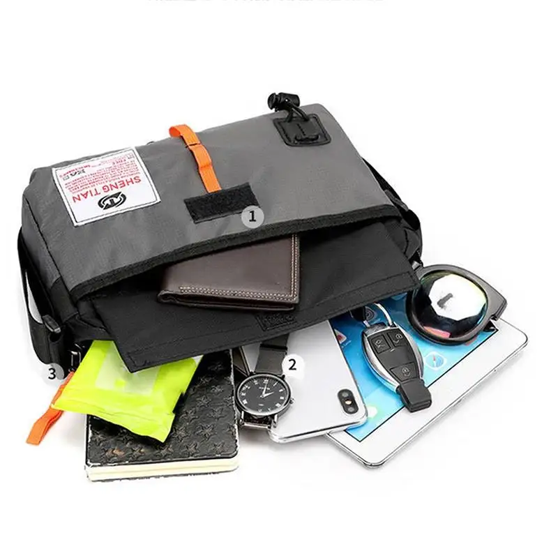 

New Horizontal Shoulder Bag Outdoor Leisure Messenger Fashion Handbag Nylon Color Contrast