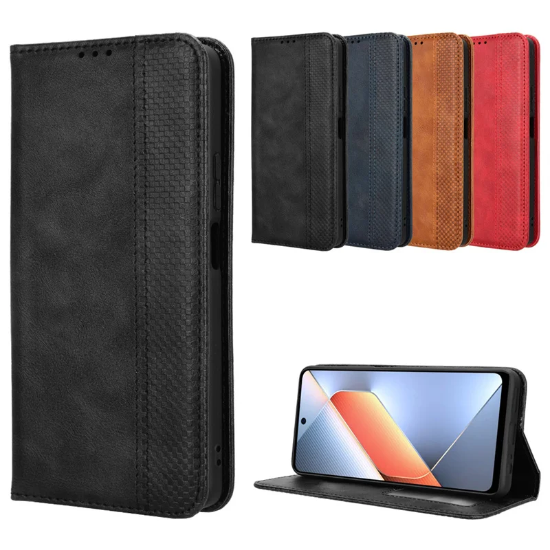 Dla Tecno Pova 6 Neo etui z klapką portfel ze skóry PU etui ochronne na karty książki Fundas dla Tecno Pova 6 Neo etui 6.78\