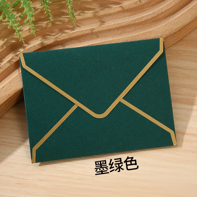 

European Gold Edge Foil Stamped Small Envelopes for Wedding Invitation Cards Party Favors