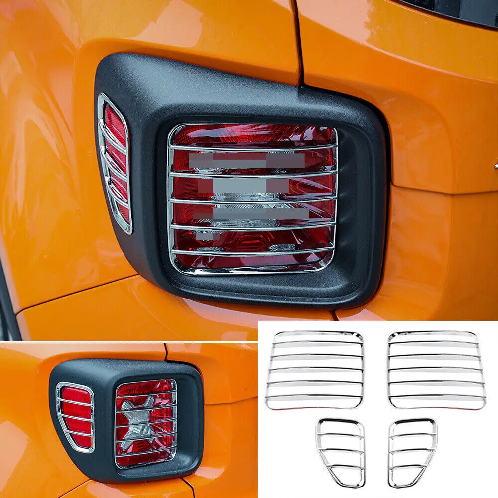 ABS Car Retrofit Exterior Rear Lamp Taillight Protection Guard Cover Kit For Jeep Renegade 2016+ Auto Accessories