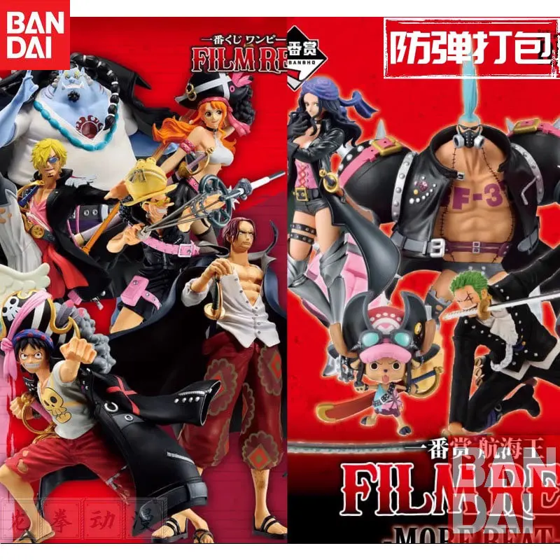 

In Stock Bandai Original Anime One Piece FILM Red Ichiban KUJI Luffy Usopp Sanji Nami Jinbe Shanks Uta Action Figure Model Gift