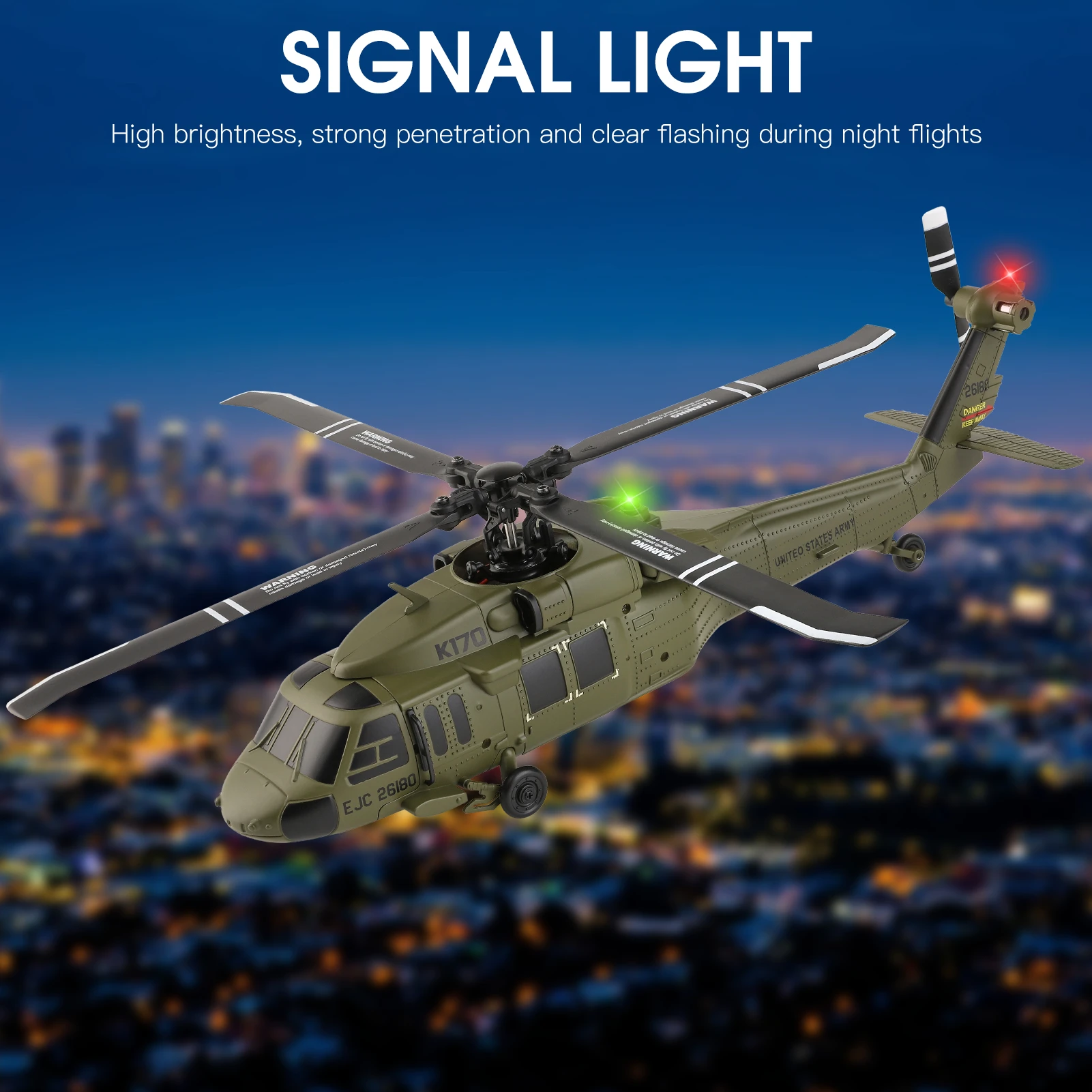 طائرة هليكوبتر تعمل بالتحكم عن بعد، طائرة صغيرة ذات 4 قنوات 2.4 جيجا مع محرك بدون فرش، تثبيت الارتفاع، الدوران، مفتاح واحد للإقلاع والهبوط