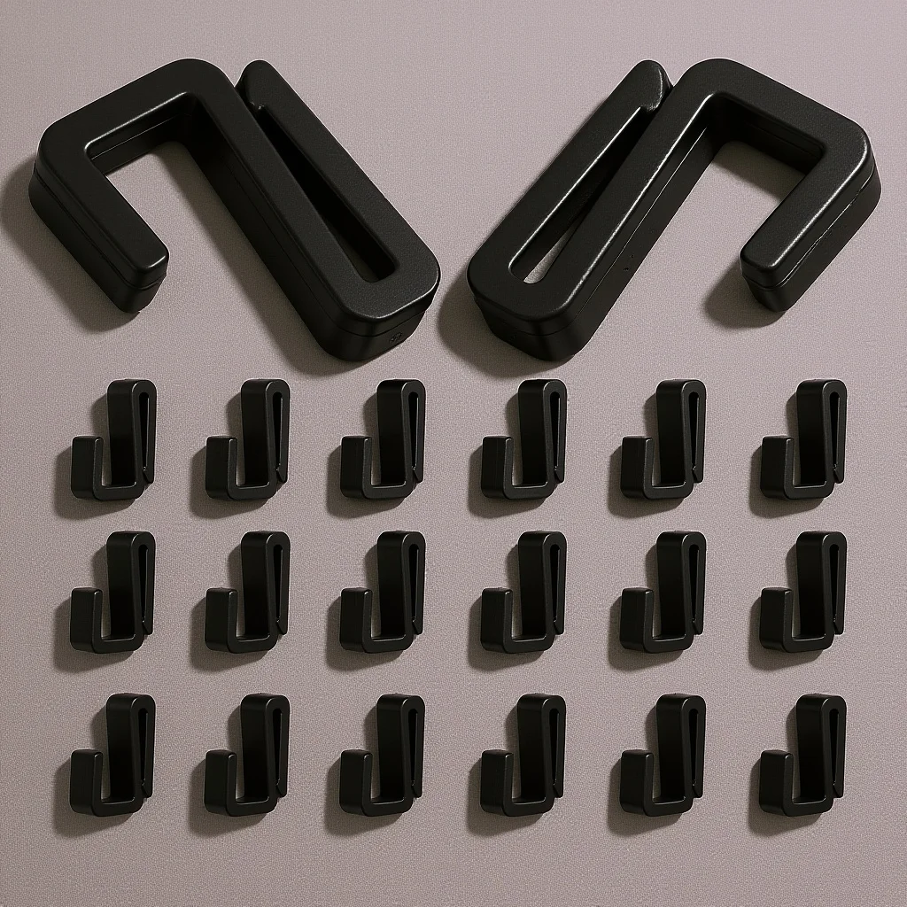 

20 Pcs Hangers Garage Clip-on Hanging Hooks for Closet Organization Rack Bag Plastic Decorative Tags S-hooks Coat