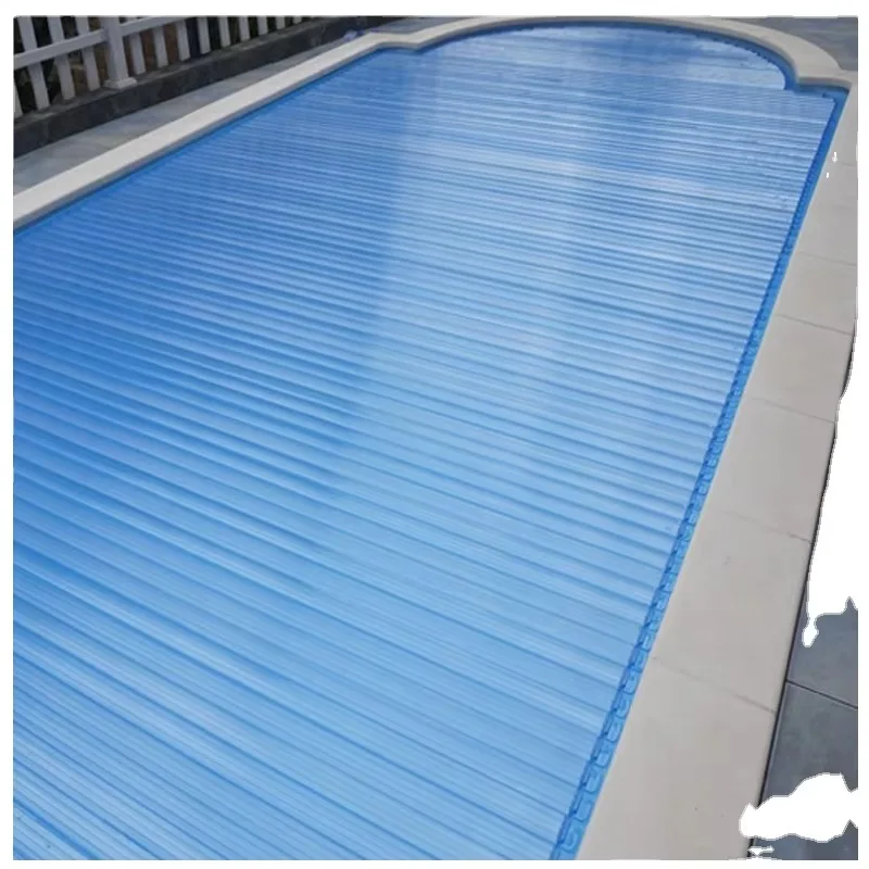 Cubierta Retráctil Rígida para Piscina de PC, Cubierta Eléctrica de Seguridad de 12V, Cubierta Automática para Piscina de Fábrica