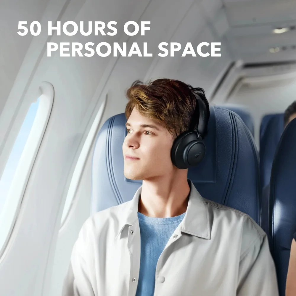 Soundcore by Anker Space Q45 Adaptive ANC Headphones 98% Noise Reduction LDAC Hi-Res Bluetooth 5.3 50H Playtime Over Ear Headset