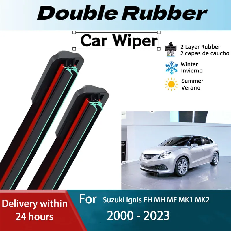 

LH Front Rear Windshield Wiper Blades For Suzuki Ignis FH MH MF MK1 MK2 2000 - 2023 Windscreen Accessories 2008 2014 2016 2017