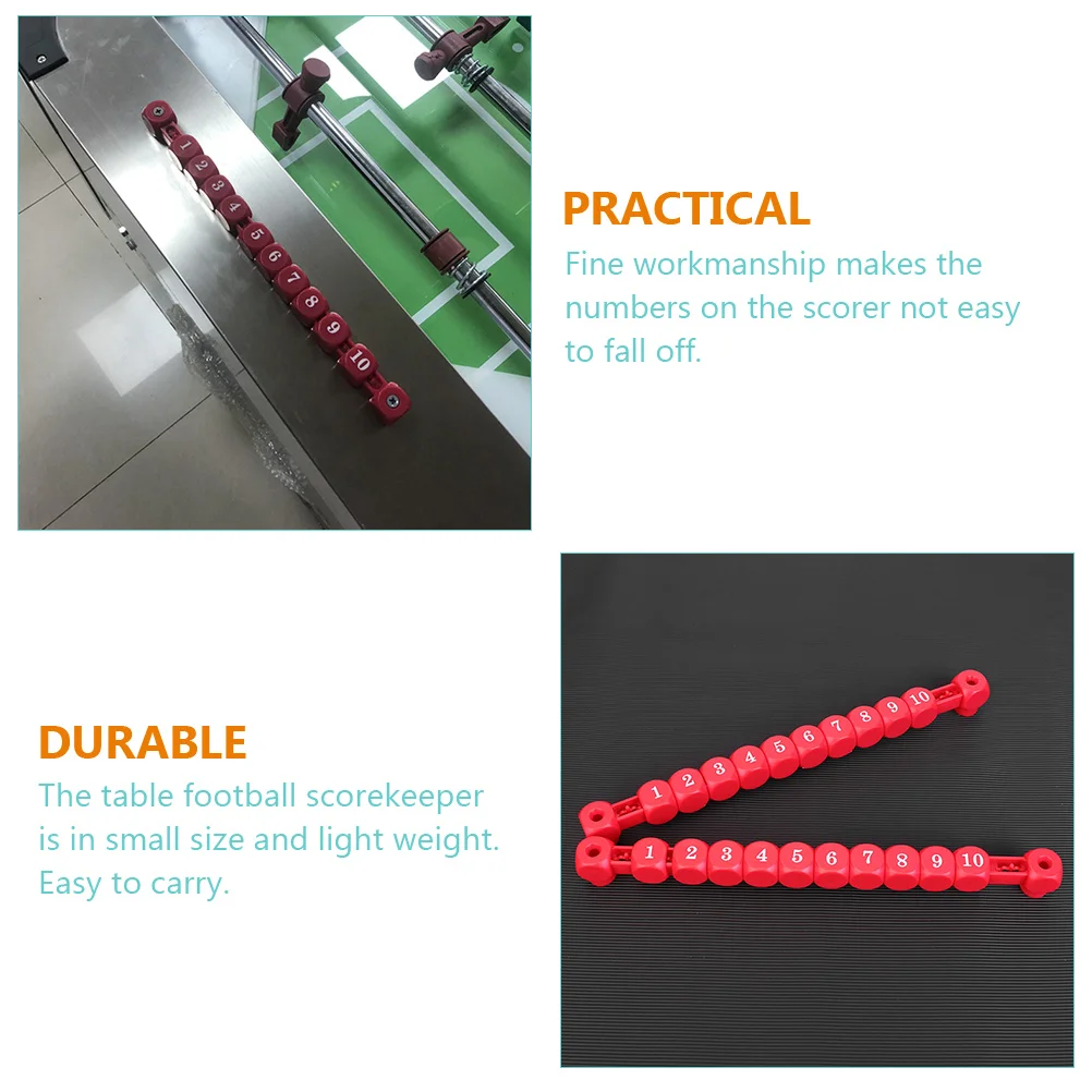 

2Pcs Square Durable Plastic Lightweight Game Scorekeeper Foosball Table Tennis Net Practical Multi-Functional Scorekeeper Design