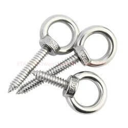 304 Stainless Steel Sheep Eye Nut Round Ring Self Tapping Screw Hook