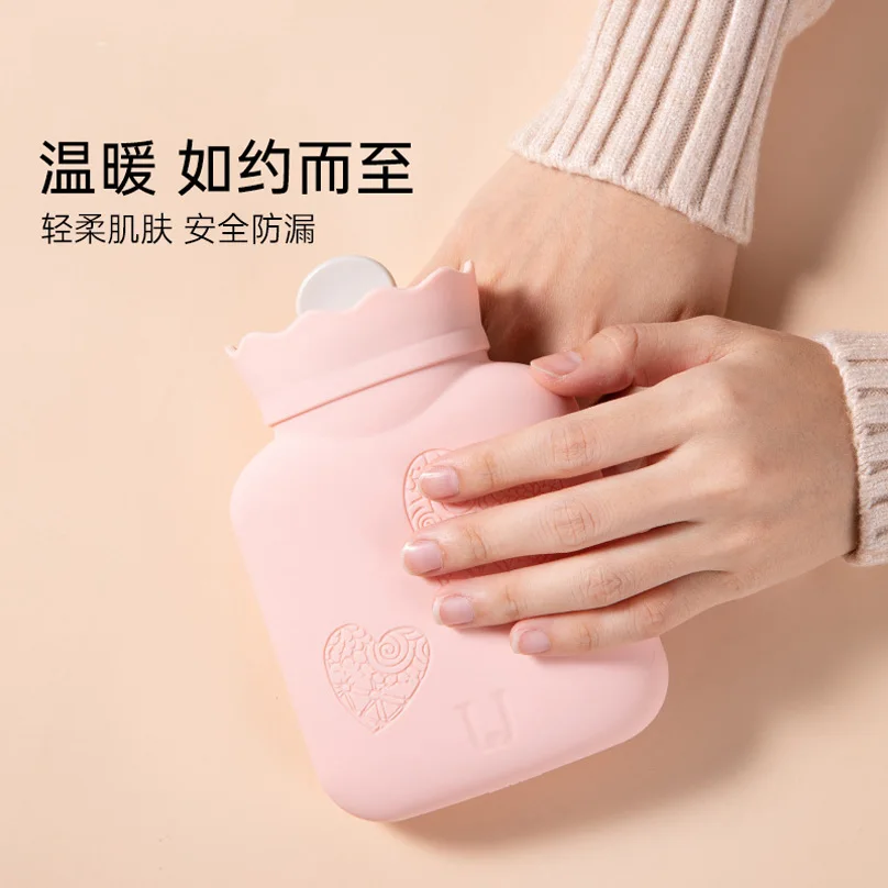 Silicone Hot Water Bottle, Convenient Belly Warm Bag, Hand Warmer, Microwave Heating, Water Bag