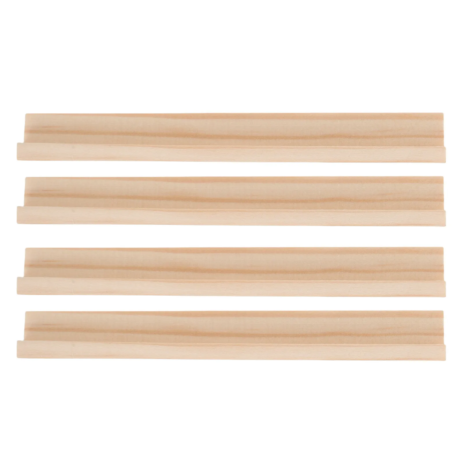 4Pcs 프리미엄 우드 도미노 베이스 도미노 조각을 위한 창의적인 디스플레이 스탠드 정리된 보관 랙 DIY 게임 액세서리 장식