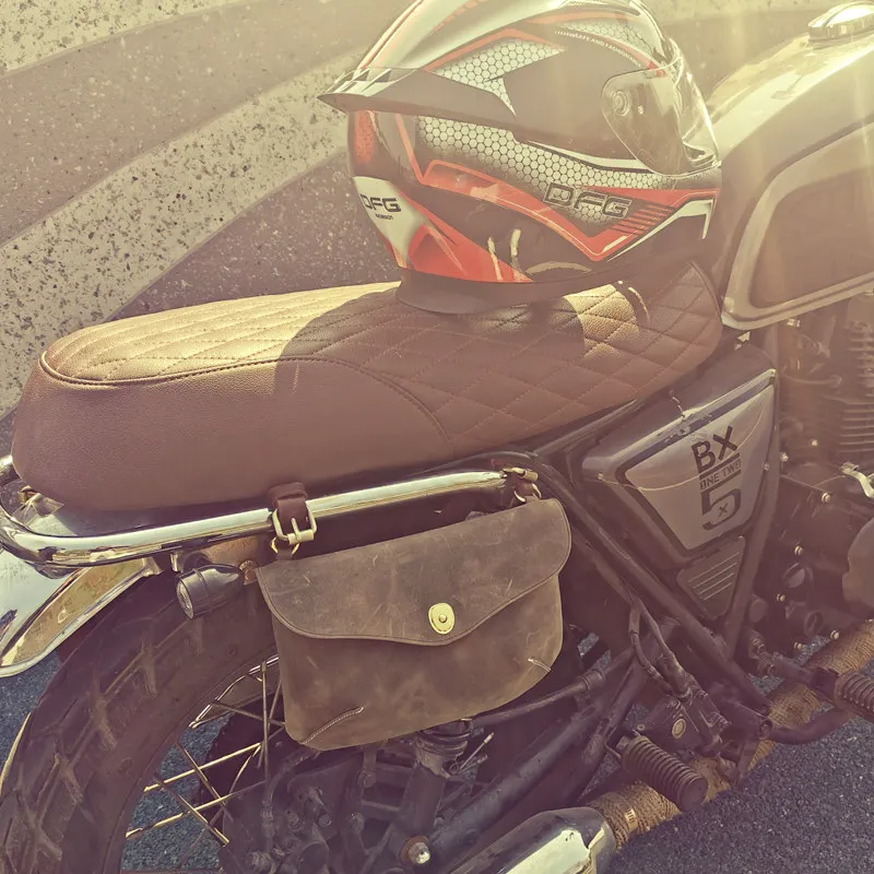 【Premium】For Handmade original motorcycle small side bag mini hanging bag both sides side seat bag pedal electric scooter real c