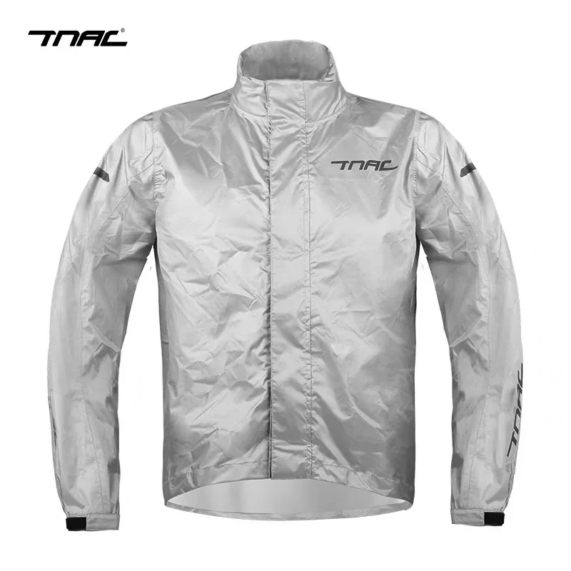 TNAC Motorcycle Raincoat Split Suit for Men and Women Raincoat Windproof Impermeables Breathable Reflective Biker Coat