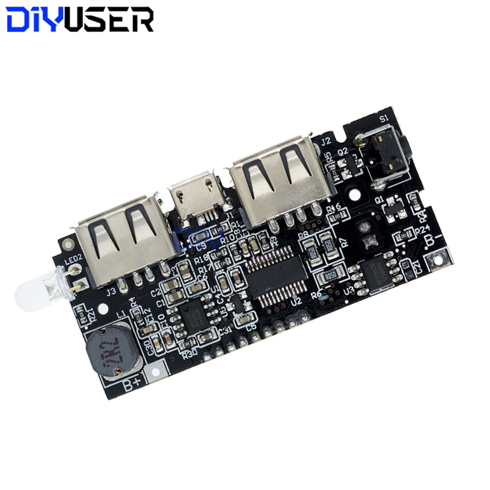 Doppio USB 5V 3.1A 18650 Caricabatteria Scheda Power Bank Modulo FAI DA TE per il Telefono Arduino LED LCD ESP8266