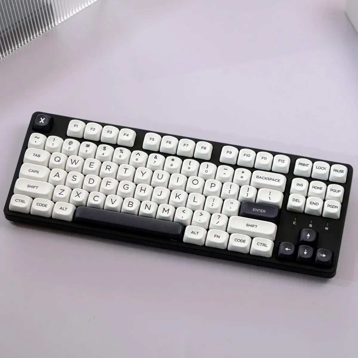 129 key minimalist white MOA height PBT material sublimation keycap suitable for gaming mechanical keyboard