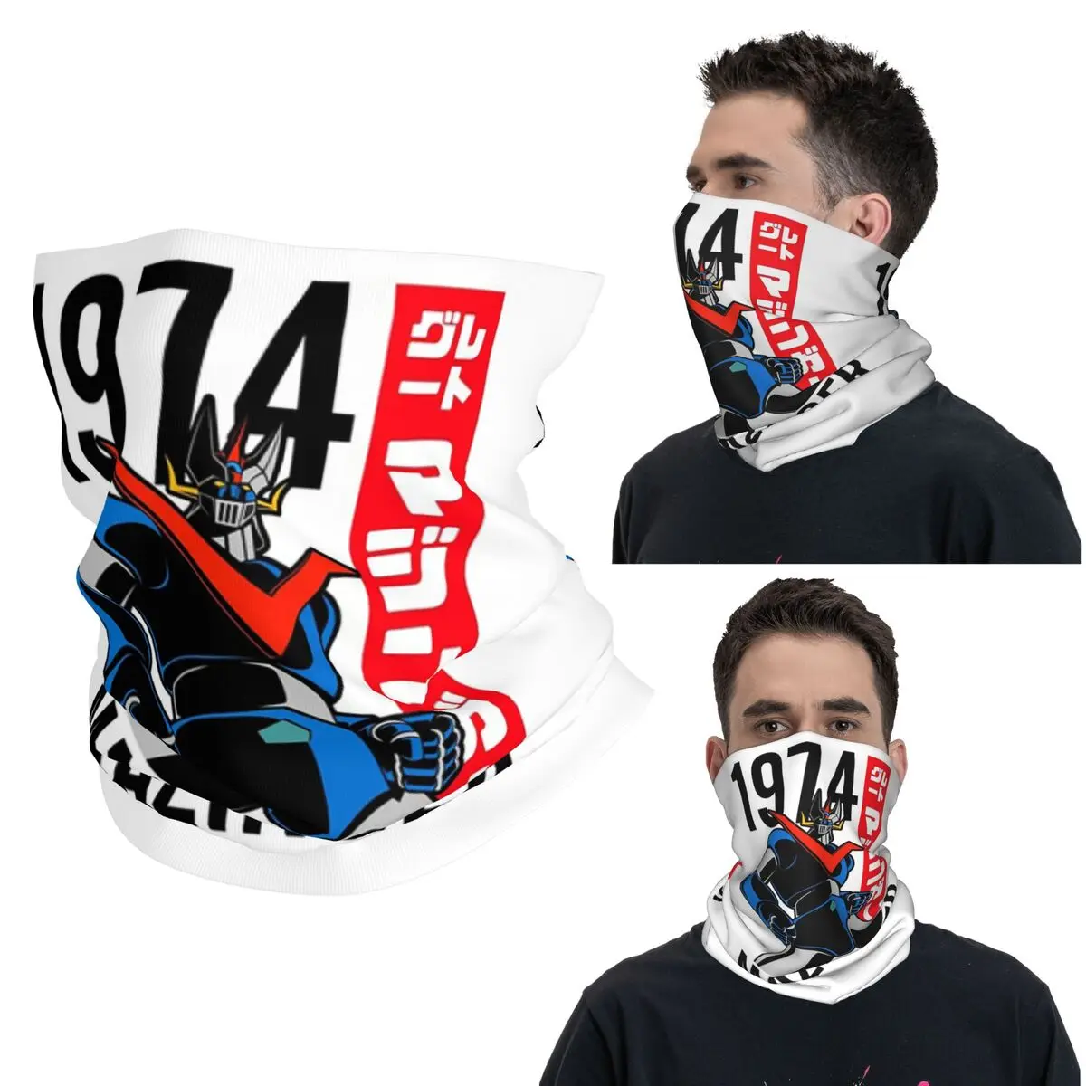 

Mazinger Z Mad Robot Grendizer Anime Manga Bandana Neck Cover Printed Wrap Mask Scarf Face Mask Outdoor Sports For Men Women