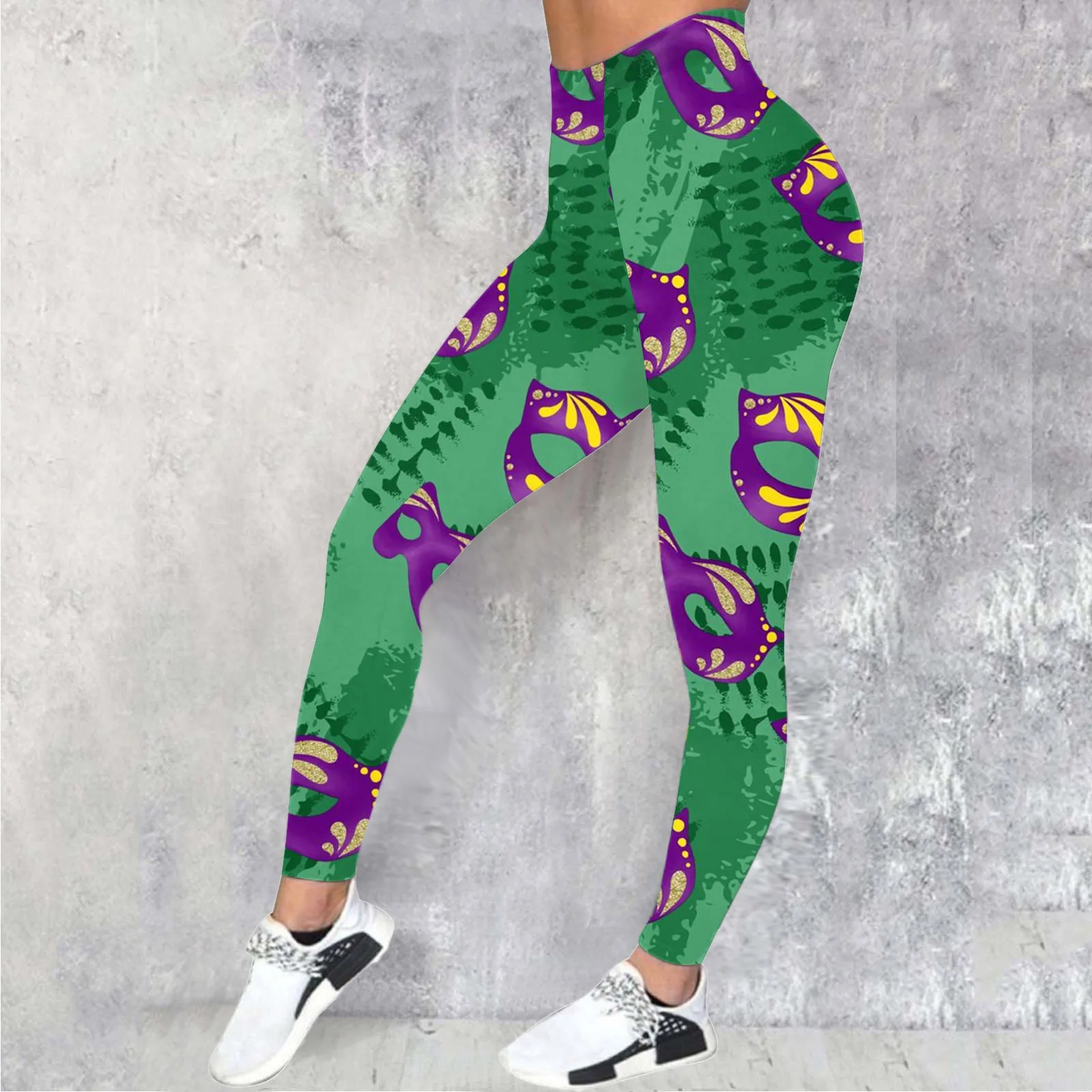 Women Casual Leggings Colorful Printed Sports Fitness Jeggings Running Gym Yoga Pants Fashion High Waist Elastic Legging Tights