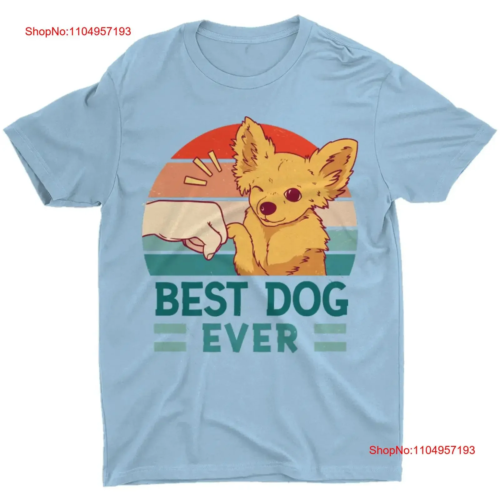

Best Dog Ever T Shirt Funny Pet Mom Dad Father's Day Chihuahua vintage Washed homme Slightly designer clothes
