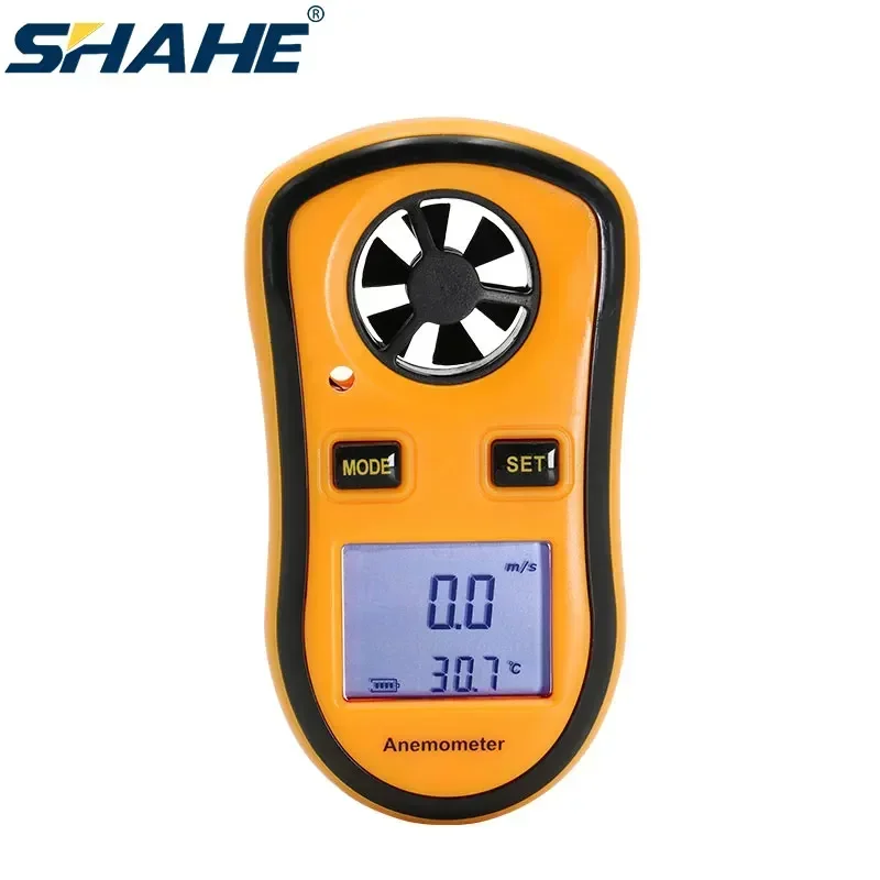 

SHAHE 0-30m/s Portable Anemometer Anemometro Thermometer Wind Speed Gauge Meter Windmeter -10 45C Temperature Tester Air Gauge