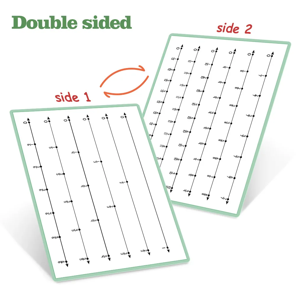 Erasable Fraction Chart 10 PCS Double-sided Teaching Aids for Children Mathematics Fraction Learning