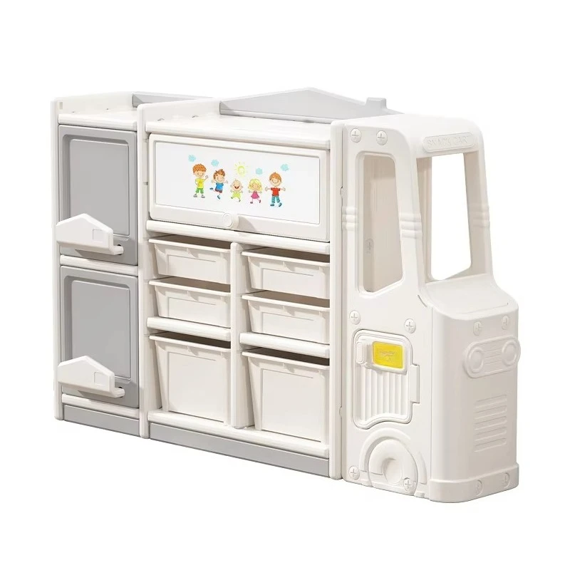 Modern Children's Furniture Plastic Movable Chest Corner Cupboard Rack Drawer Bookshelf
