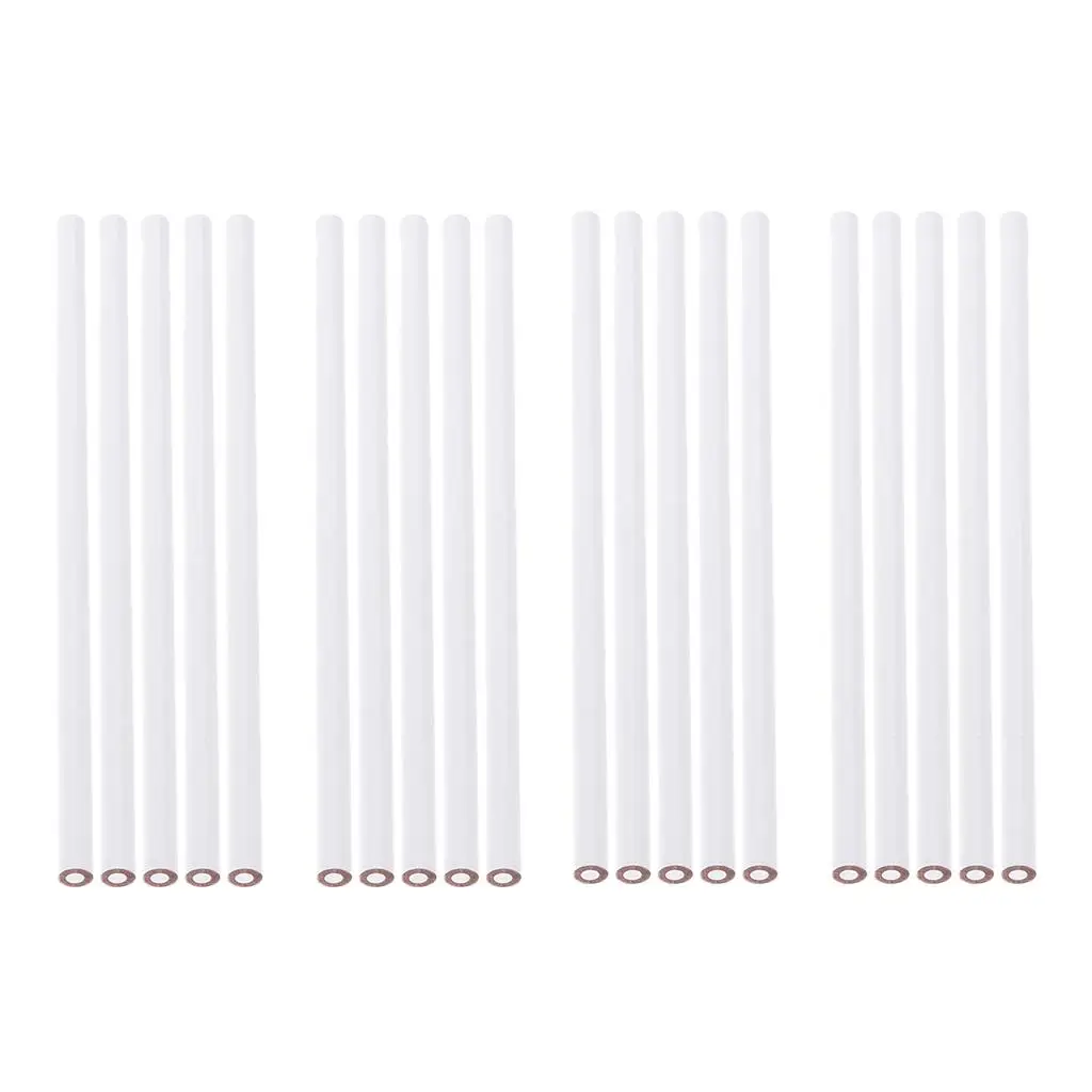 White Colored Pencils Professional Marker Pencil Carpentry Pencil Set for Paper Wood Plastic Fabric and Crafts Use
