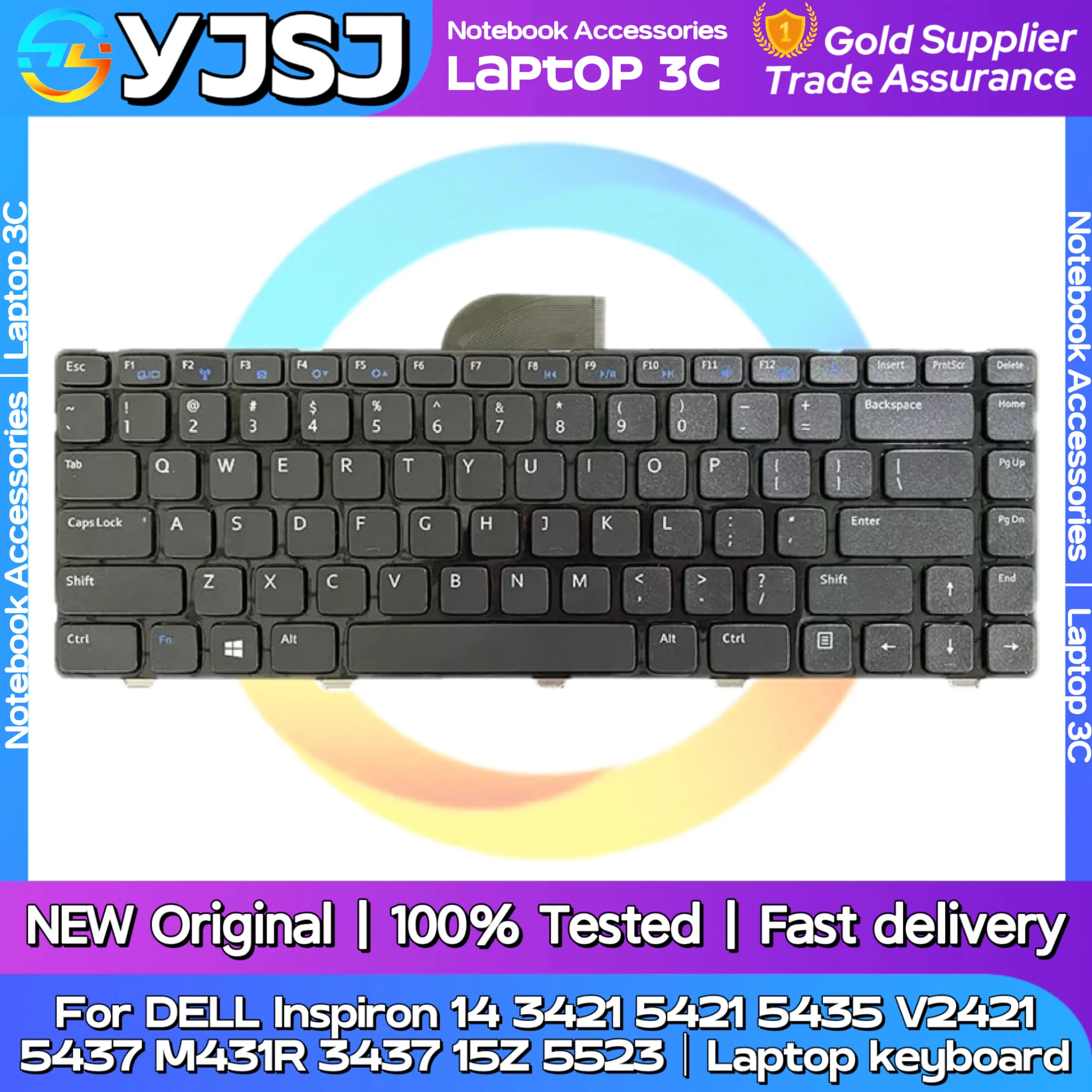 New Original Laptop Notebook keyboard For DELL Inspiron 14 3421 5421 5435 V2421 5437 M431R 3437 15Z 5523 Laptop keyboard