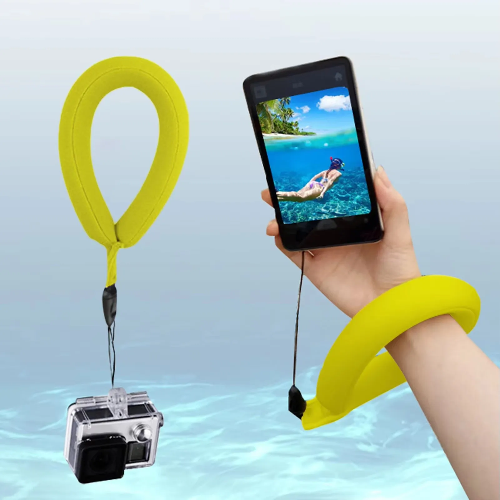 

New Mobile Phone Underwater Buoyancy Wristband Waterproof Camera Anti-Sinking Anti-Loss Floating Wristband Swimming Equipment