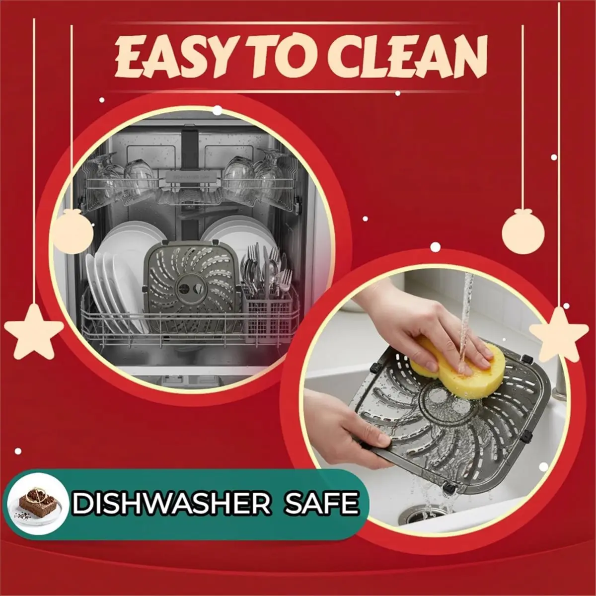 Air Fryer Replacement Parts for 8QT Air Fryer Tray Air Fryer Basket Plate Non-Stick Air Fryer Accessories