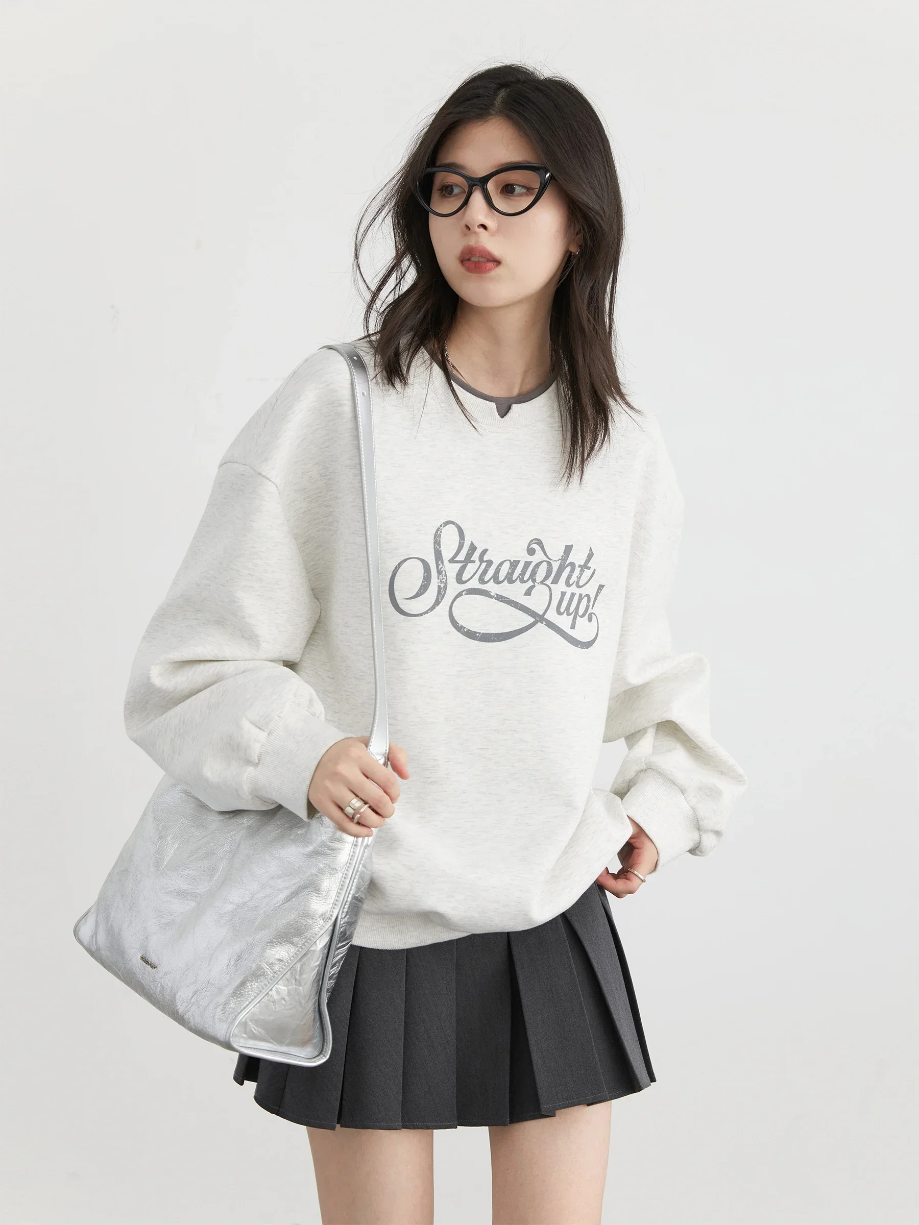 سترة بغطاء رأس أنيقة برقبة مستديرة للنساء ، بلوفر نسائي ، بلوزة رياضية غير رسمية ، بلوزات فضفاضة ، شارع جديد ، ربيع ، خريف ، #3