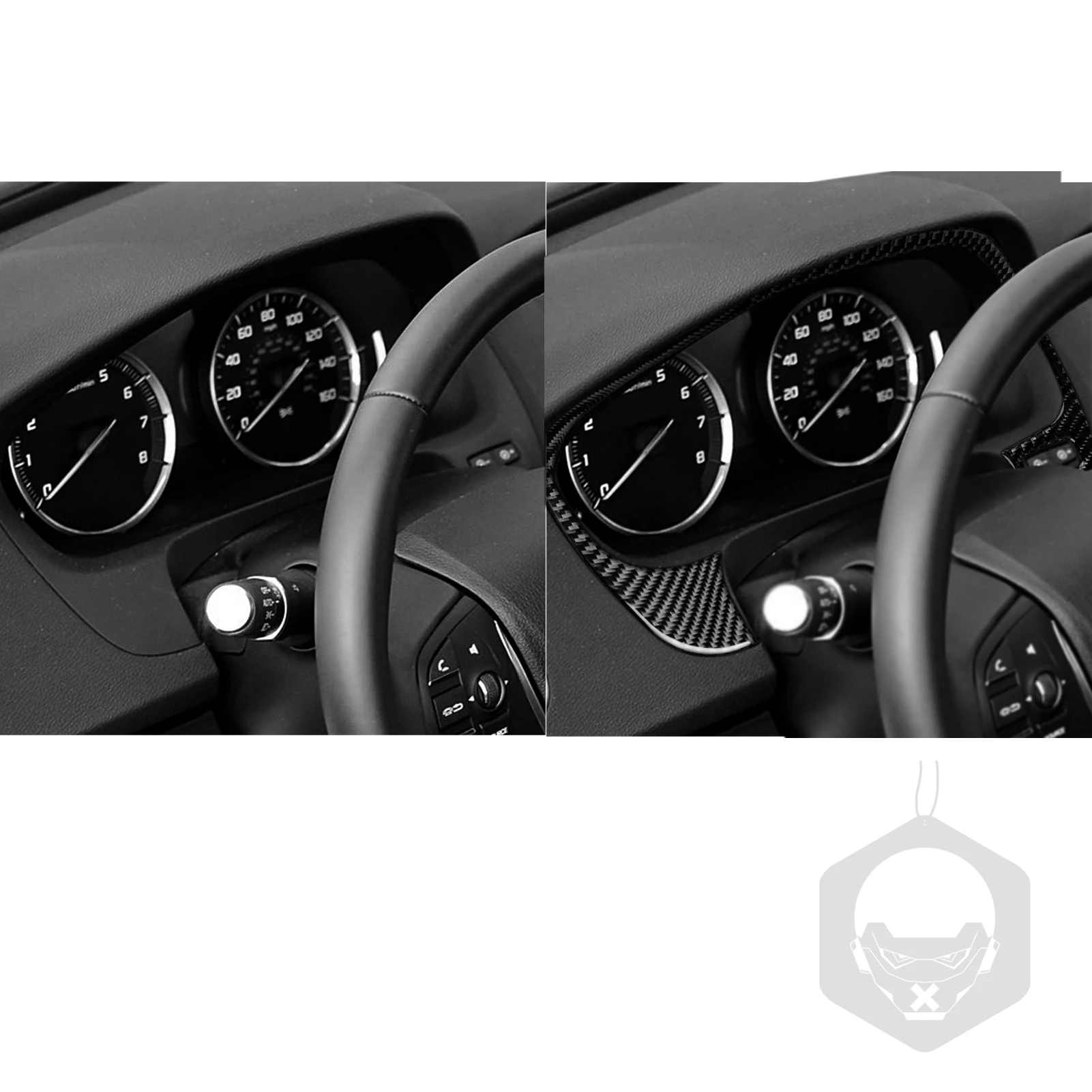 For Acura TLX 2015-2020 Real Carbon Fiber Sticker Instrument speedometer Panel Trim Cover Car Accessories Interior decorative