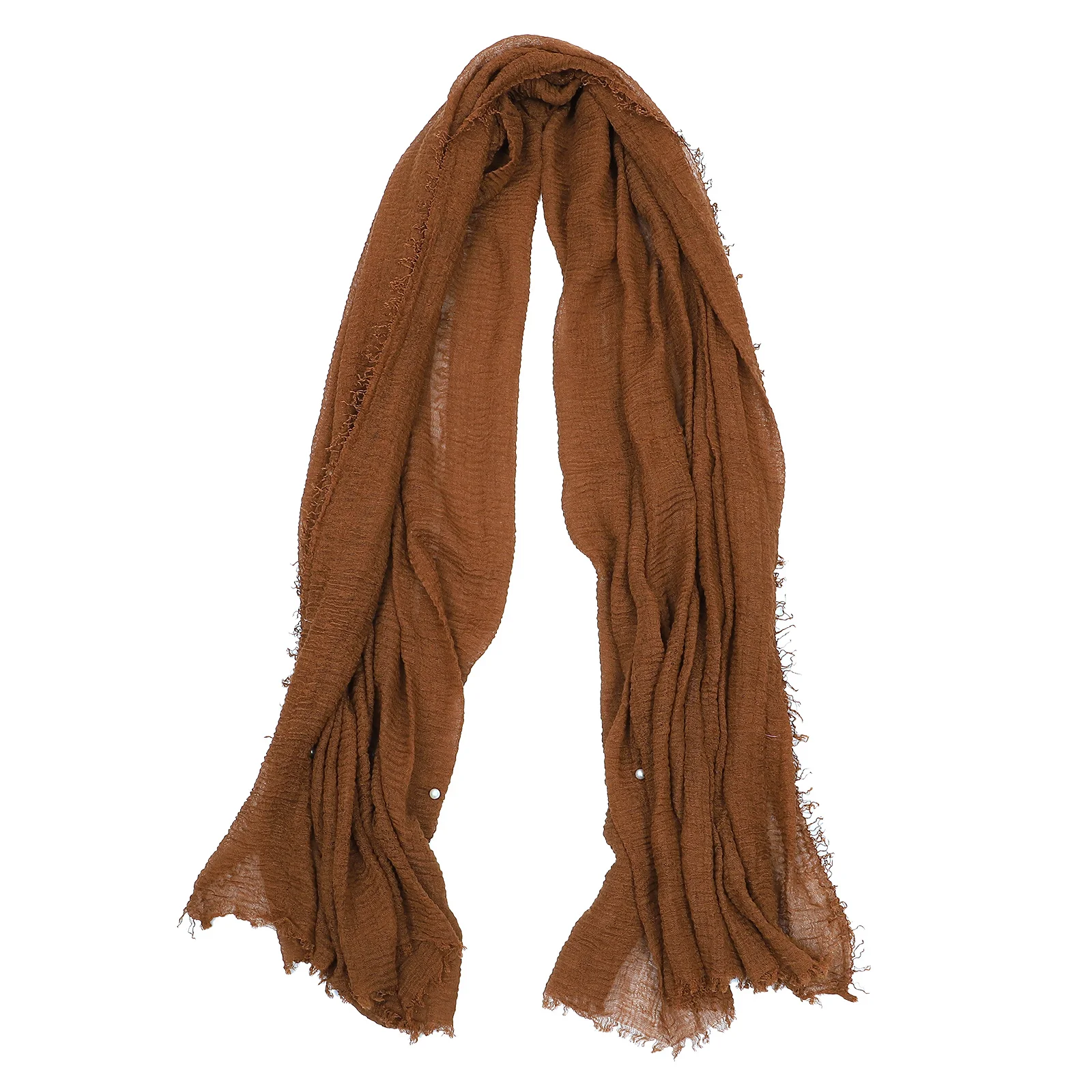 

Pearl Decorative Headscarf Chic Lightweight Shawl Women Summer Autumn Scarf Comfortable Versatile Multi-Purpose Outdoor Shoulder