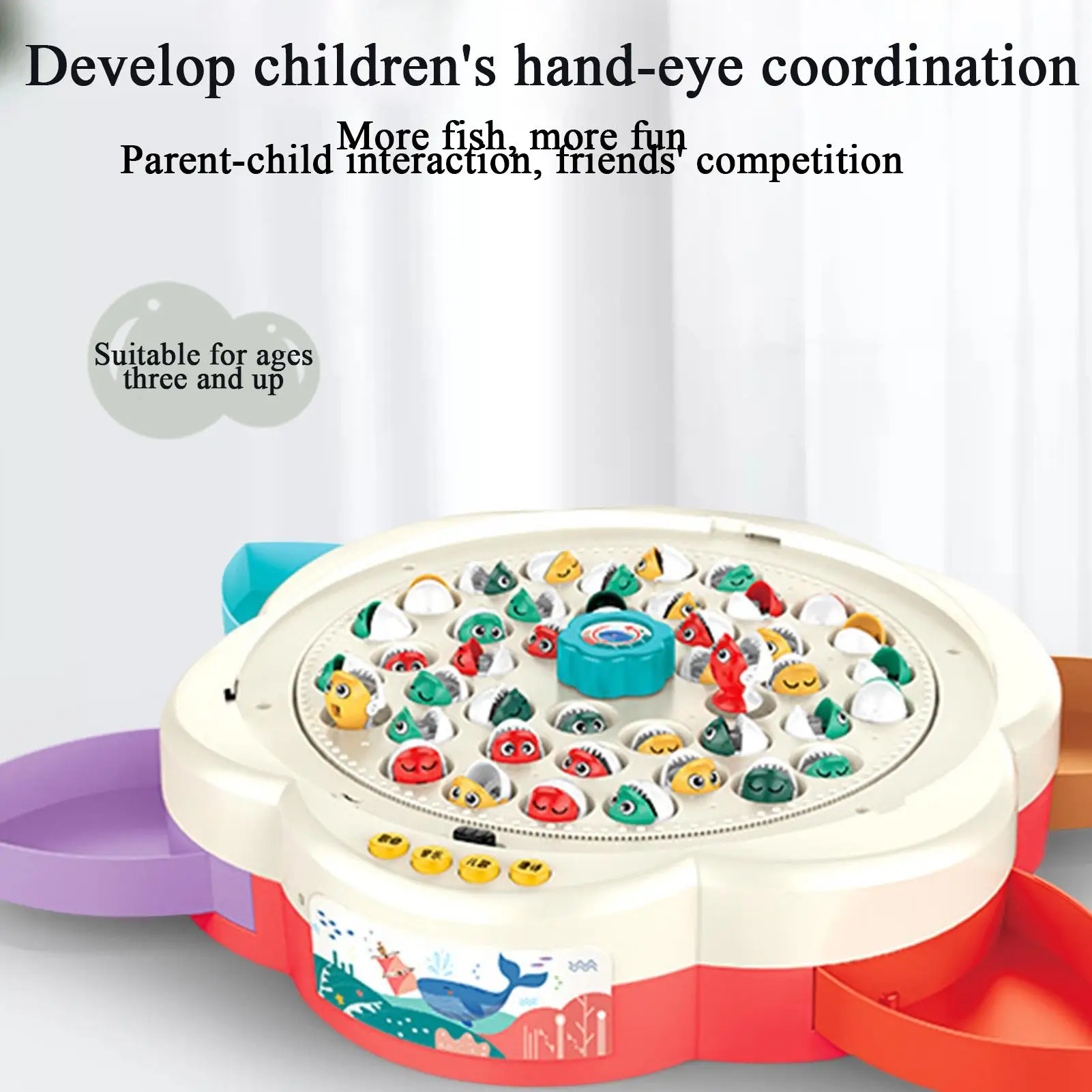 子供用磁気釣りゲーム-幼児用磁気釣りセット-音楽付き-親子絆学習活動-4-6歳用