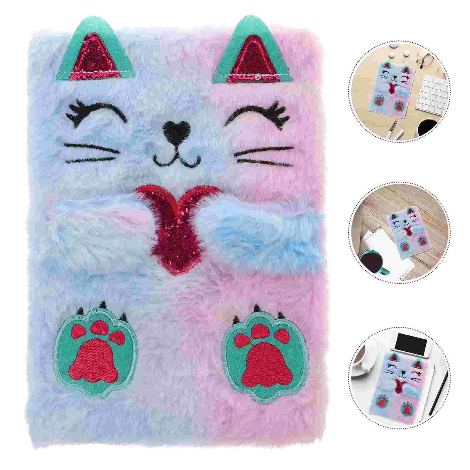 

Cat Notebook Cartoon Journal Girl Multi-function Diary Travel Write Writing Student Books The