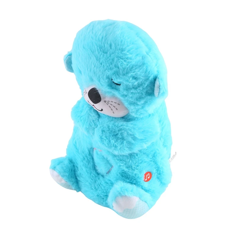 Macchina sonora per bambini Lenire 'N Snuggle Lontra Regali di Natale per bambini Lontra respiratoria Sleep Buddy con dettagli sensoriali Luci musicali