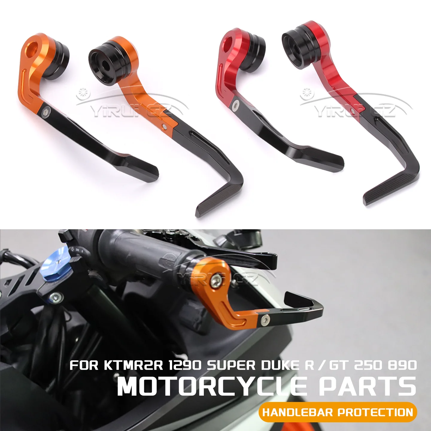 Uniwersalne ochraniacze kierownicy 7/8 cala do motocykli 1290 Super Duke R/GT 890 250 Duke R, skuterów, osłona dźwigni hamulca, aluminium CNC