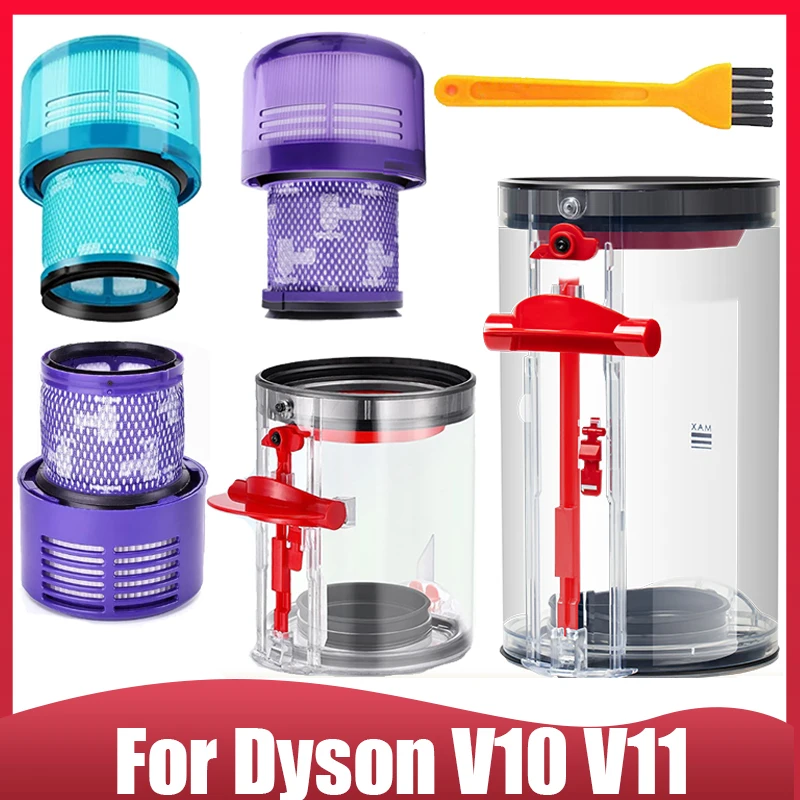 Poubelle et filtre pour aspirateur Dyson V10 V11 V15, poubelle petite et grande pour différents styles, pièce de rechange pour seau à poussière