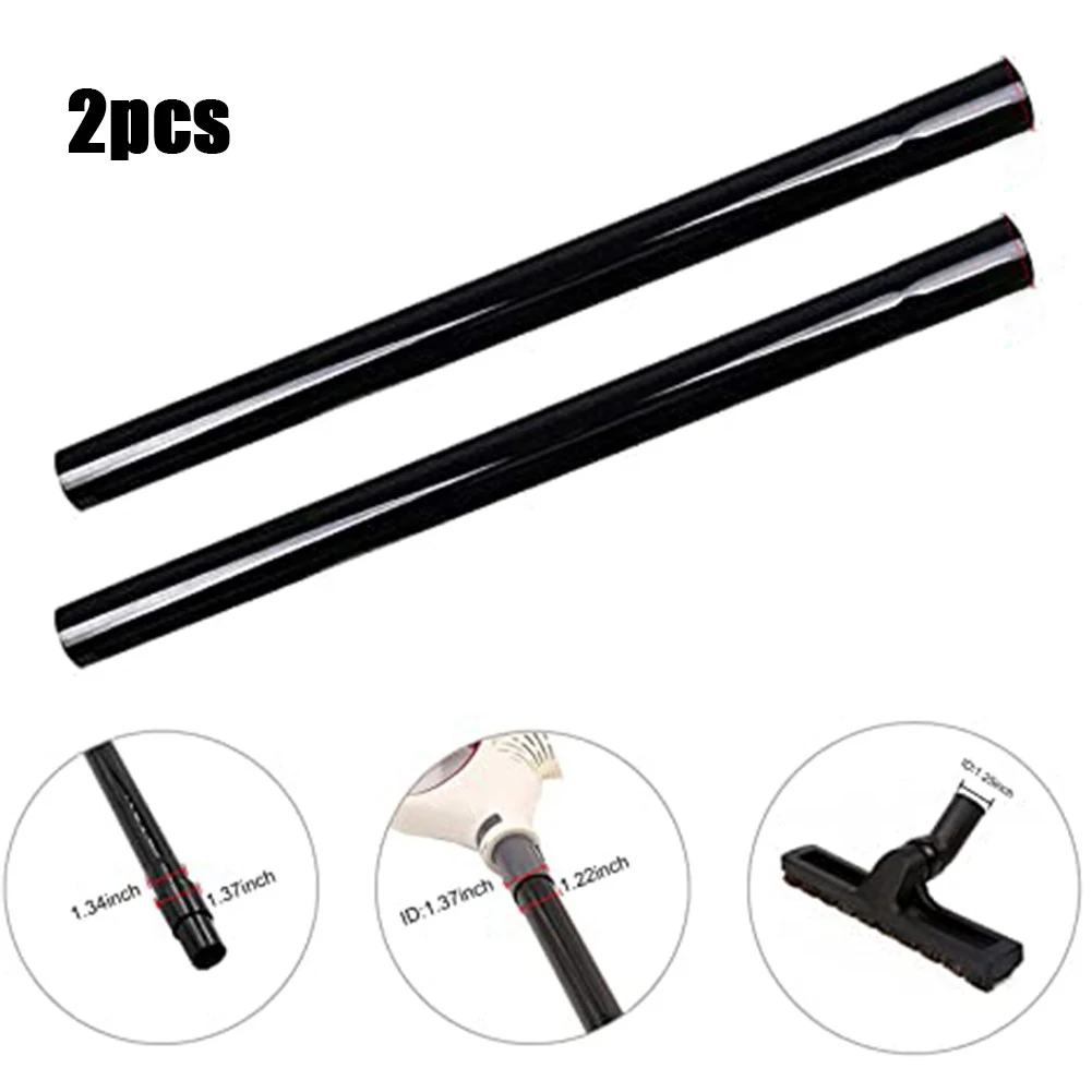 2pcs Vacuum Cleaner 35mm Diameter Extension Tube Suction Tube Plastic Black Wet Dry Vacuum Cleaner Extension Rod