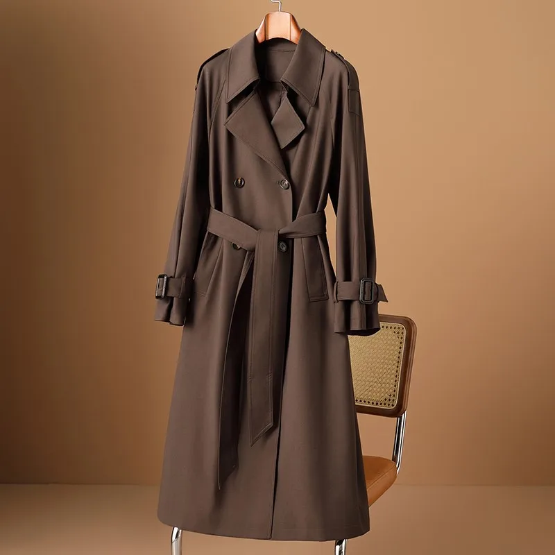 

Mid-length trench coat in brown
