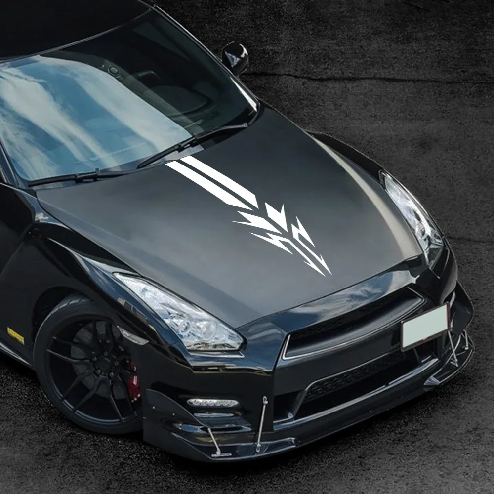 Car Engine Hood Stripe Sticker Creative Arrow Style Car Modification Vinyl Decals Universal Auto Racing Body Decor Accessories