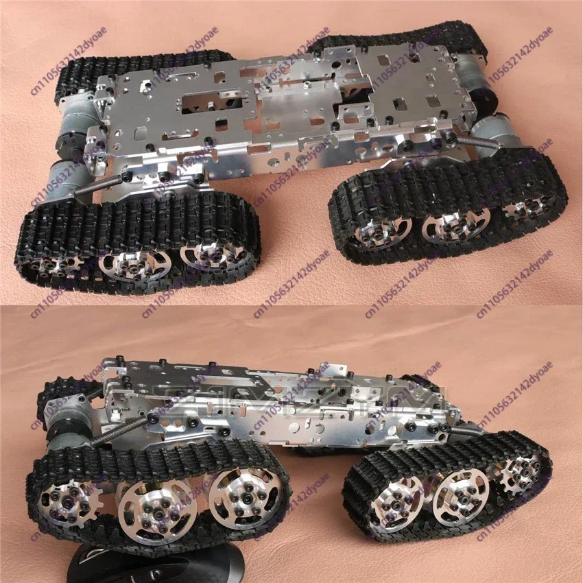 Robot Tank Car Crawler Car Chassis 4WD Smart Tank Car Chassis Shock Absorption Tank Chassis Obstacles Drift Car DIY Toy Parts