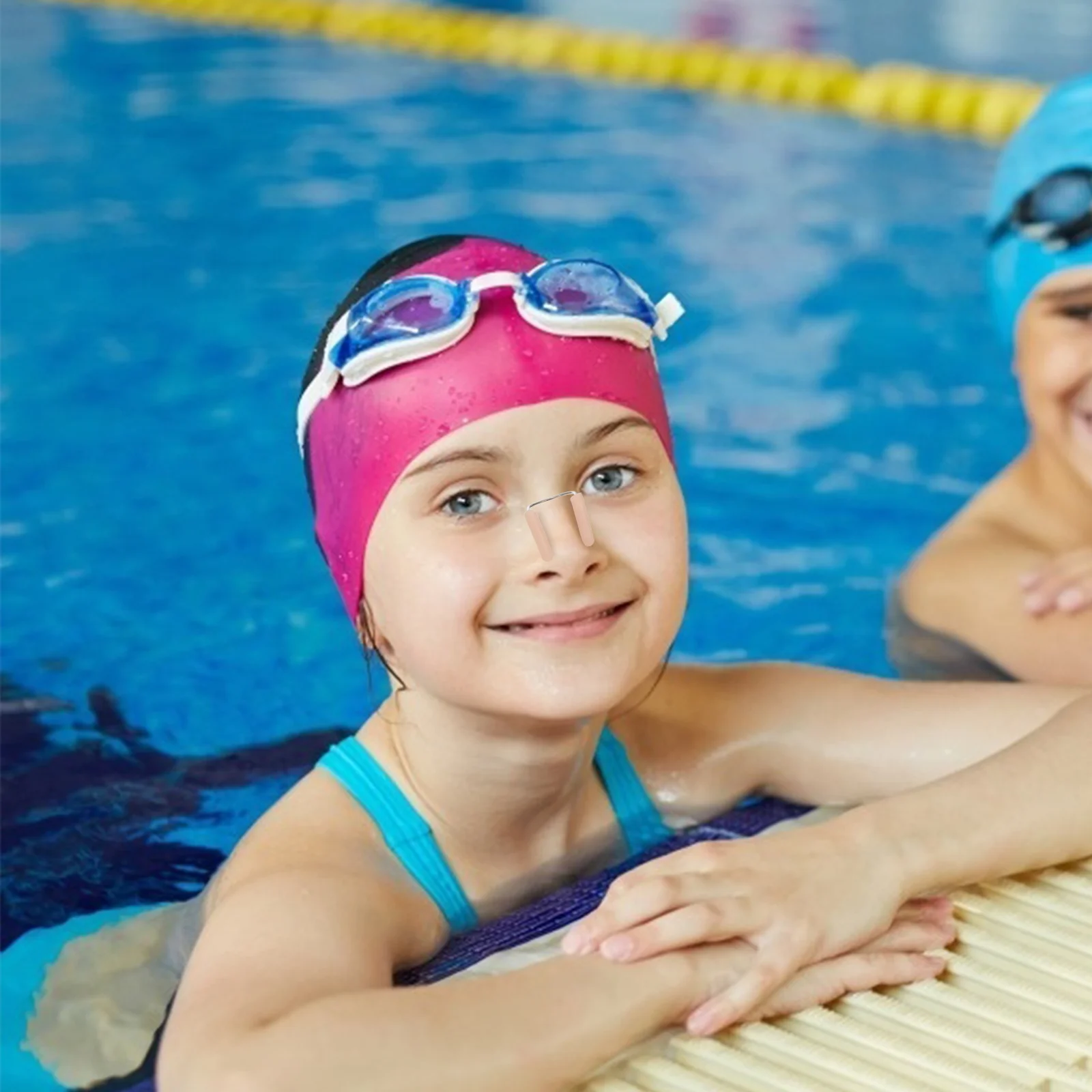 6 PCS Nose Plugs for Swimming Kids Tinsel Protect Clip Metallic Line Wire Child