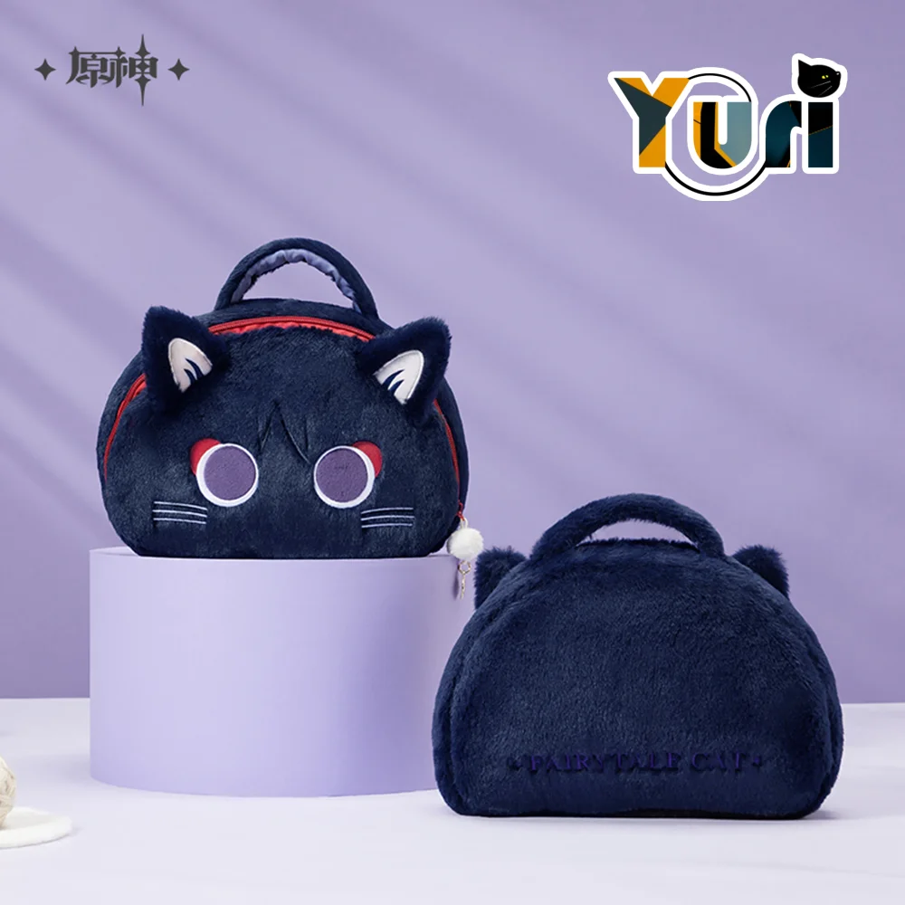 Yuri Game Genshin Impact Kunikuzushi Wanderer Official Cat Plush Storage Bag Makeup Bags Cute Cosplay Fan Gift C