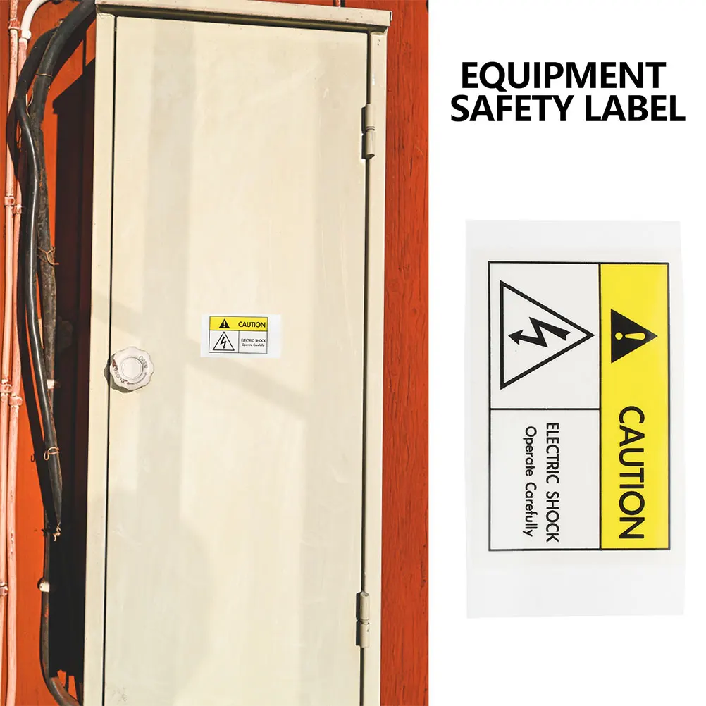 2 pcs Electric Electric Shocks Sticker For Warning Warning Signs Stickers Strong Adhesion Safety Industrial Equipment