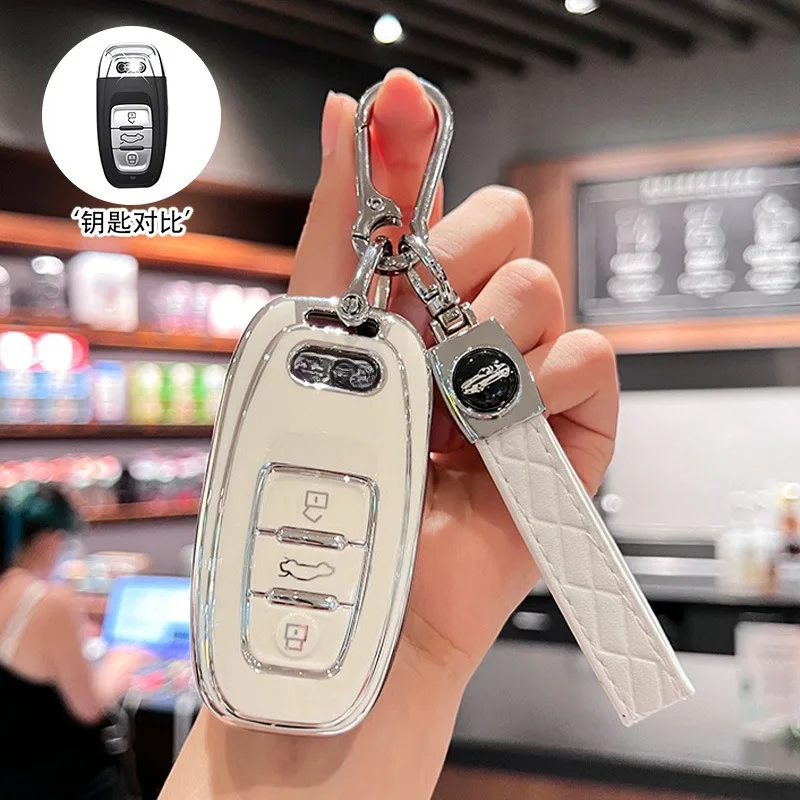 

High-Quality TPU Key Cover and Keychain for Audi A6L – Premium Car Accessories