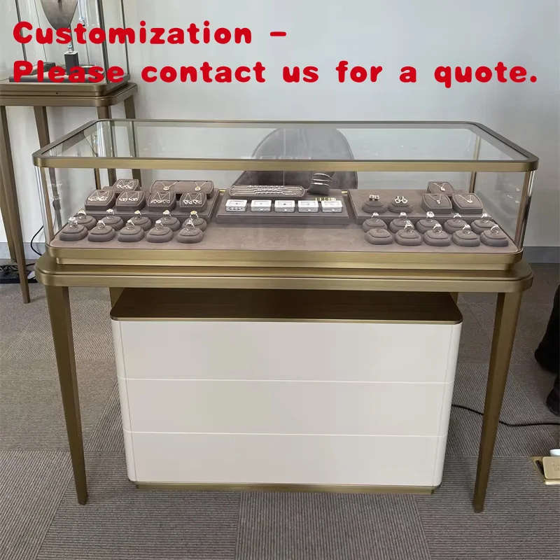

на заказ. Производители шкафов для витрин на заказ Магазин ювелирных изделий Продажа стекла Металл Матовый дизайн Витрины для ювелирных изделий