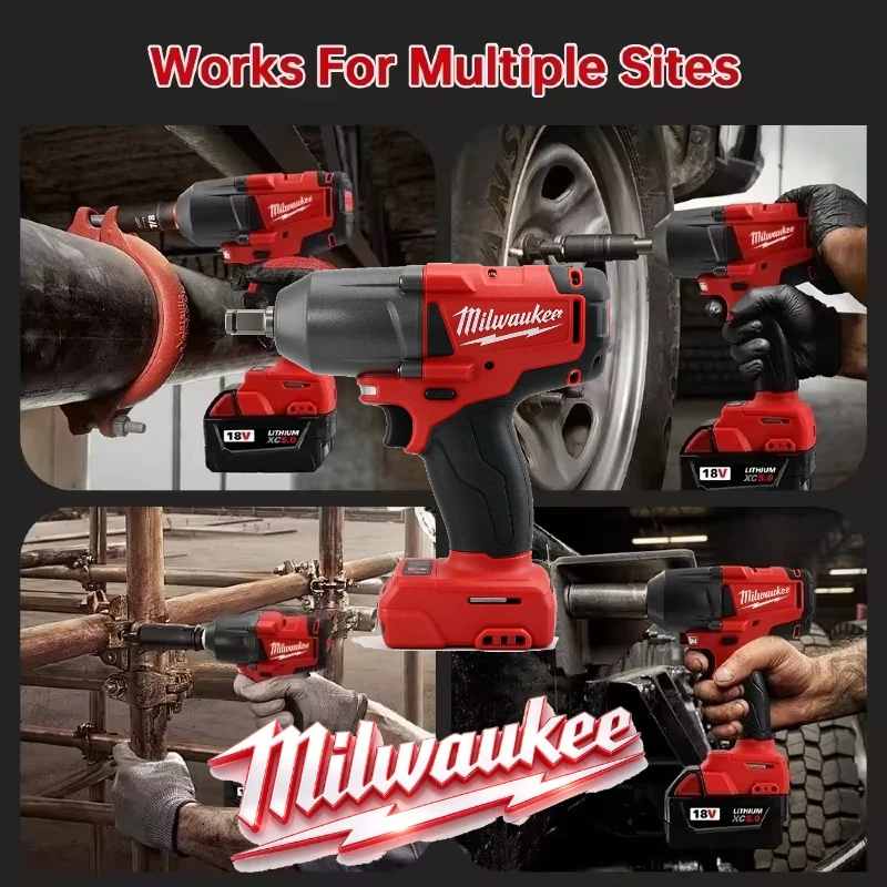 Cordless Milwaukee 18V Impact Wrench 1300NM Brushless 1/2