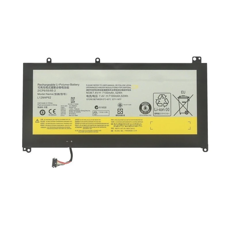 L12M4P62 L12L4P62 Laptop Battery For Lenovo IdeaPad U330 U430 U430P U530 U530P U330T 2ICP6/55/85-2 121500163 121500200 7.4V 52Wh