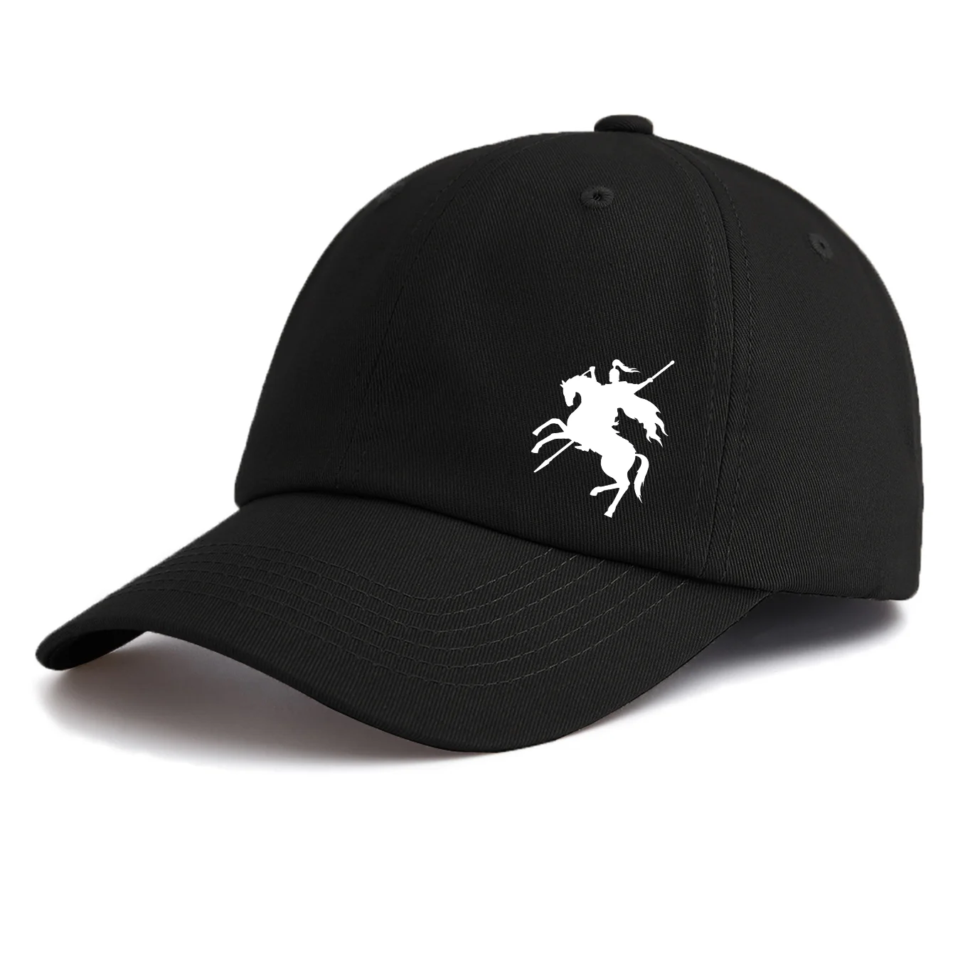 1pc KNIGHT Print Baseball Cap for Adults,Minimalist Retro Style Casual Soft Adjustable Dad Hat,Perfect As Gift